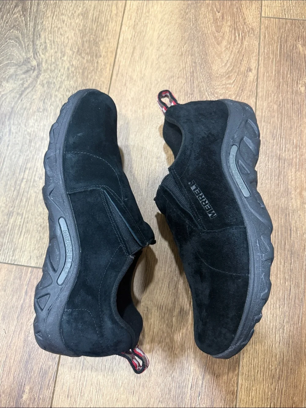MERRELL Men's Black Slip-On Suede Casual Loafers. Size 7
